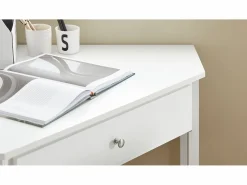 Best Sobuy Mesa de Ordenador, Mesa de Escritorio con un Cajón, Triangular,,FWT31-W ES Blanco