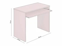 duehome Mesa de ordenador Smile Rosa nube