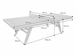 Sweeek Mesa de ping pong interior deluxe con 2 raquetas y 3 pelotas, 273.5cm