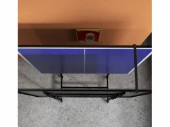 Mesa de ping pong plegable con ruedas, MDF y acero, , incluye 2 palas y 3 pelotas (274 x 152,5 x 75,5 cm)