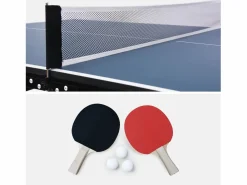 Discount Mesa de ping pong plegable para exterior con 2 raquetas y 3 pelotas, Ping Pong