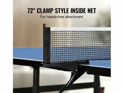 Mesa de Ping Pong SucceBuy, Mesa de Tenis de Mesa Plegable con Red de Sujeción, Uso en Interiores