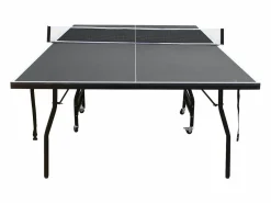 Hot Mesa de ping-pong plegable con ruedas para interior gris, L274 x P152.5 x Alt. 76 cm, GARRY Ping Pong
