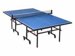 Online Mesa de Ping-Pong SucceBuy, Tenis de Mesa Profesional, MDF de Interior, Plegable con Red de Ajuste Rápido, Ruedas Bloqueables Ping Pong
