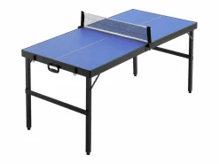 Discount Mesa de Ping-Pong SucceBuy, Mesa de Ping-Pong Plegable, Tamaño Medio, MDF, Uso Interior Azul