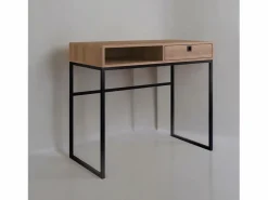 Venprodin Mesa Escritorio 1 Cajon Negro/Miel