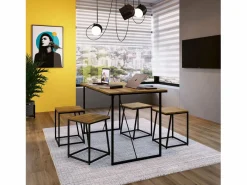 Hot Venprodin Mesa Escritorio Diseño Moderno Negro/Roble Multicolor