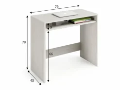 Sale Mesa Escritorio Dormitorio Juvenil Oficina Alpes 79x43x78 cm Blanco