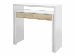 Loungitude Mesa escritorio extensible con 2 cajones - L100 cm - Consola