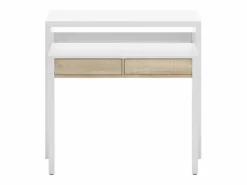 Loungitude Mesa escritorio extensible con 2 cajones - L100 cm - Consola