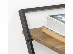 Sobuy Mesa Escritorio Plegable Mesa Ordenador, Compacto sin ensamblaje Escritorio para Computadora Mesa de Estudio Diseño Industrial FWT88-F ES