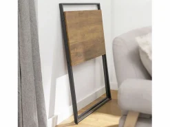 Sobuy Mesa Escritorio Plegable Mesa Ordenador, Compacto sin ensamblaje Escritorio para Computadora Mesa de Estudio Diseño Industrial FWT88-F ES