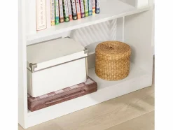 Best Sobuy Mesa Escritorio Plegable Mesa Plegable para Computadora con Estantes de Almacenamiento Mesa de Trabajo 64x58x82cm FWT92-W ES Blanco
