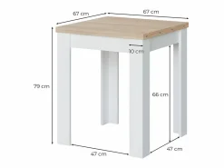 Loungitude Mesa extensible - Blanco - L67 cm