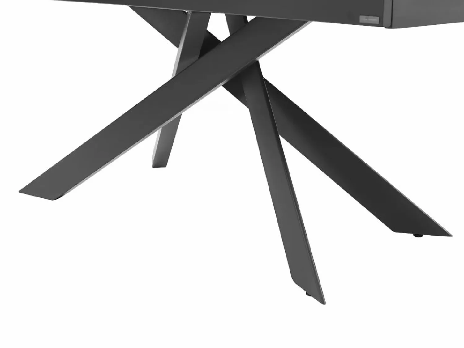 Maison Céphy Mesa extensible de cerámica y metal - Mármol blanco y antracita - COREMA de MORABITO