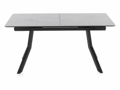 Best Mesa extensible de cerámica blanca con patas de metal 160/210x90 Mesa Extensible