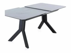 Best Mesa extensible de cerámica blanca con patas de metal 160/210x90 Mesa Extensible