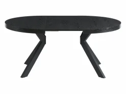 Outlet Vente-unique Mesa extensible de comedor 4 a 8 comensales de MDF y acero - Color: - KOMONI Negro