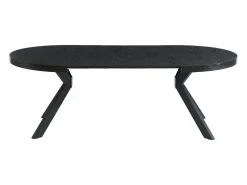 Outlet Vente-unique Mesa extensible de comedor 4 a 8 comensales de MDF y acero - Color: - KOMONI Negro