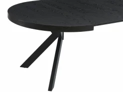 Outlet Vente-unique Mesa extensible de comedor 4 a 8 comensales de MDF y acero - Color: - KOMONI Negro