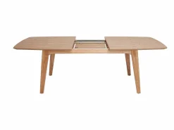 Miliboo Mesa extensible nórdica de contrachapado de roble 180-230 cm FIFTIES