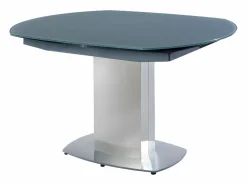 Vente-unique Mesa extensible TALICIA - Cristal templado y metal -
