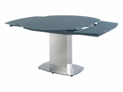 Vente-unique Mesa extensible TALICIA - Cristal templado y metal -