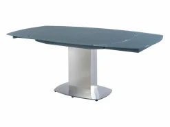 Vente-unique Mesa extensible TALICIA - Cristal templado y metal -