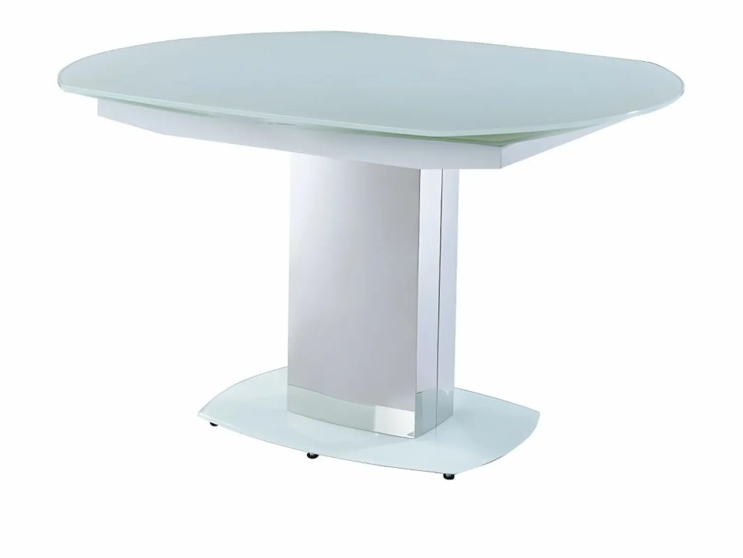 Hot Mesa extensible TALICIA - Cristal templado y metal - Mesa Extensible|Mesa De Comedor