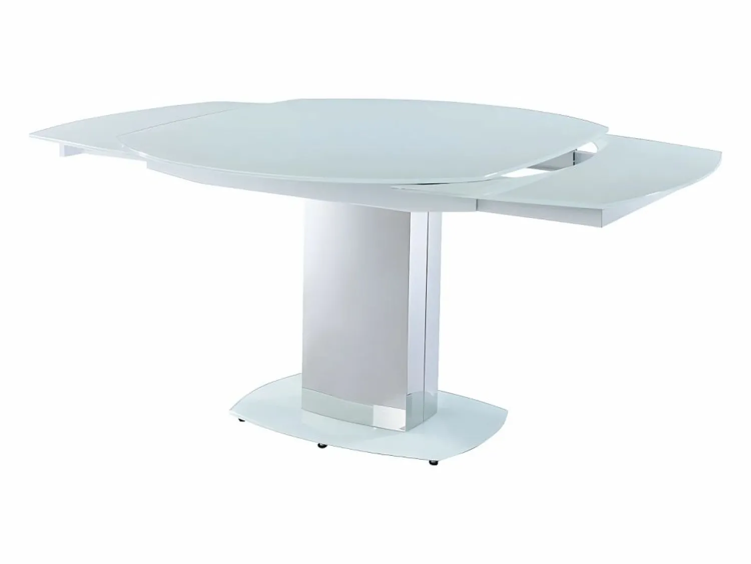 Hot Mesa extensible TALICIA - Cristal templado y metal - Mesa Extensible|Mesa De Comedor