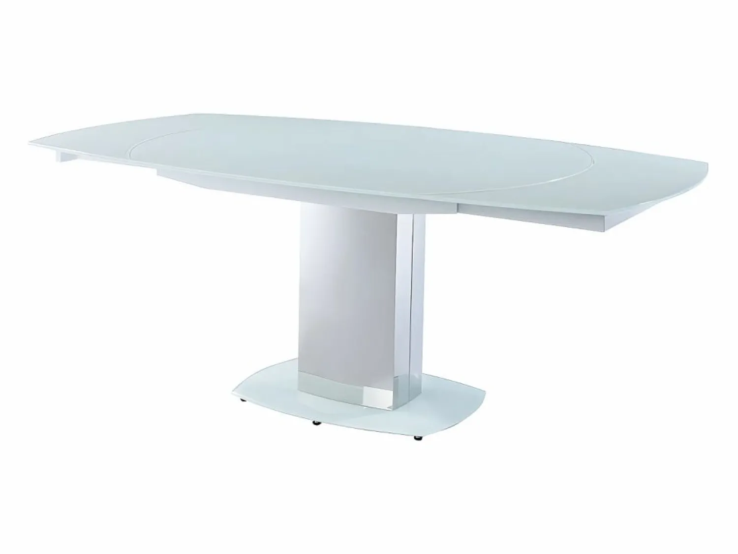 Hot Mesa extensible TALICIA - Cristal templado y metal - Mesa Extensible|Mesa De Comedor