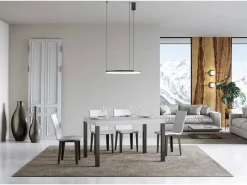 Sale ITAMOBY Mesa extensible 140/400x90 cm Everyday fresno patas antracita Blanco
