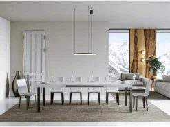 Sale ITAMOBY Mesa extensible 140/400x90 cm Everyday fresno patas antracita Blanco