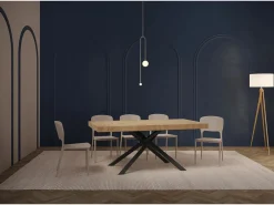 Ityhome Mesa extensible 180/284x90 cm Karida roble natural patas antracita