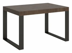 ITAMOBY Mesa extensible 140/400x90 cm Tecno nogal patas antracita