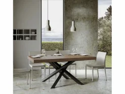 Discount Mesa extensible 180/440x90 cm Volantis nogal patas antracita Mesa Extensible