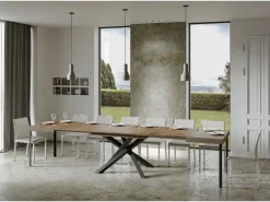 Discount Mesa extensible 180/440x90 cm Volantis nogal patas antracita Mesa Extensible