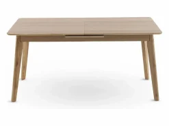 Mesa extensible 160/200x90 patasde hevea con sobre chapado en roble