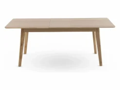 Mesa extensible 160/200x90 patasde hevea con sobre chapado en roble