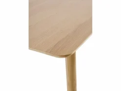 Mesa extensible 160/200x90 patasde hevea con sobre chapado en roble