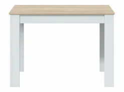 New Loungitude Mesa Fija Cocina Cloe Auxiliar Roble/Blanco 78x109x67 cm Color natural claro / Blanco