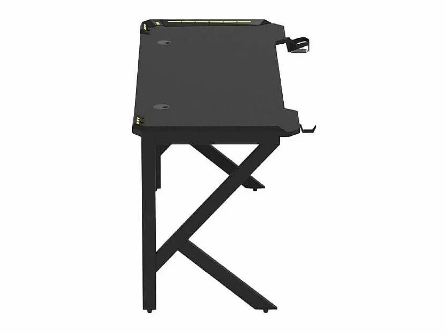 Mesa gamer LED de carbono con soporte para auriculares y bebidas 120x60 Sportbot LED 120 -