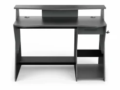 Mesa Gaming Skin Gris/ con Cajón y Gancho para Cascos 90x124x60 cm