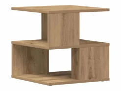 Outlet Mesa lateral Roble artisan 40 x 40 x 40 cm Madera contrachapada Mesa Auxiliar