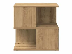 Outlet Mesa lateral Roble artisan 40 x 40 x 40 cm Madera contrachapada Mesa Auxiliar