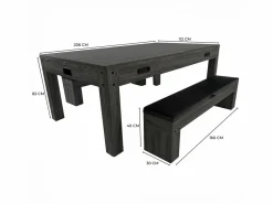 Discount Monstershop Mesa Multijuego 7 en 1 Billar Ping Pong Air Hockey Ajedrez con Accesorios Gris