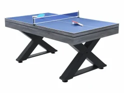 Concept-Usine Mesa multi-juegos de madera ping-pong y billar TEXAS Gris