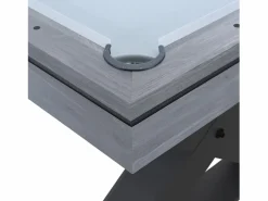 Concept-Usine Mesa multi-juegos de madera ping-pong y billar TEXAS Gris