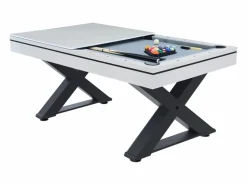 New Mesa multi-juegos de madera blanca para ping-pong y billar TEXAS Billar