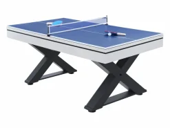 New Mesa multi-juegos de madera blanca para ping-pong y billar TEXAS Billar